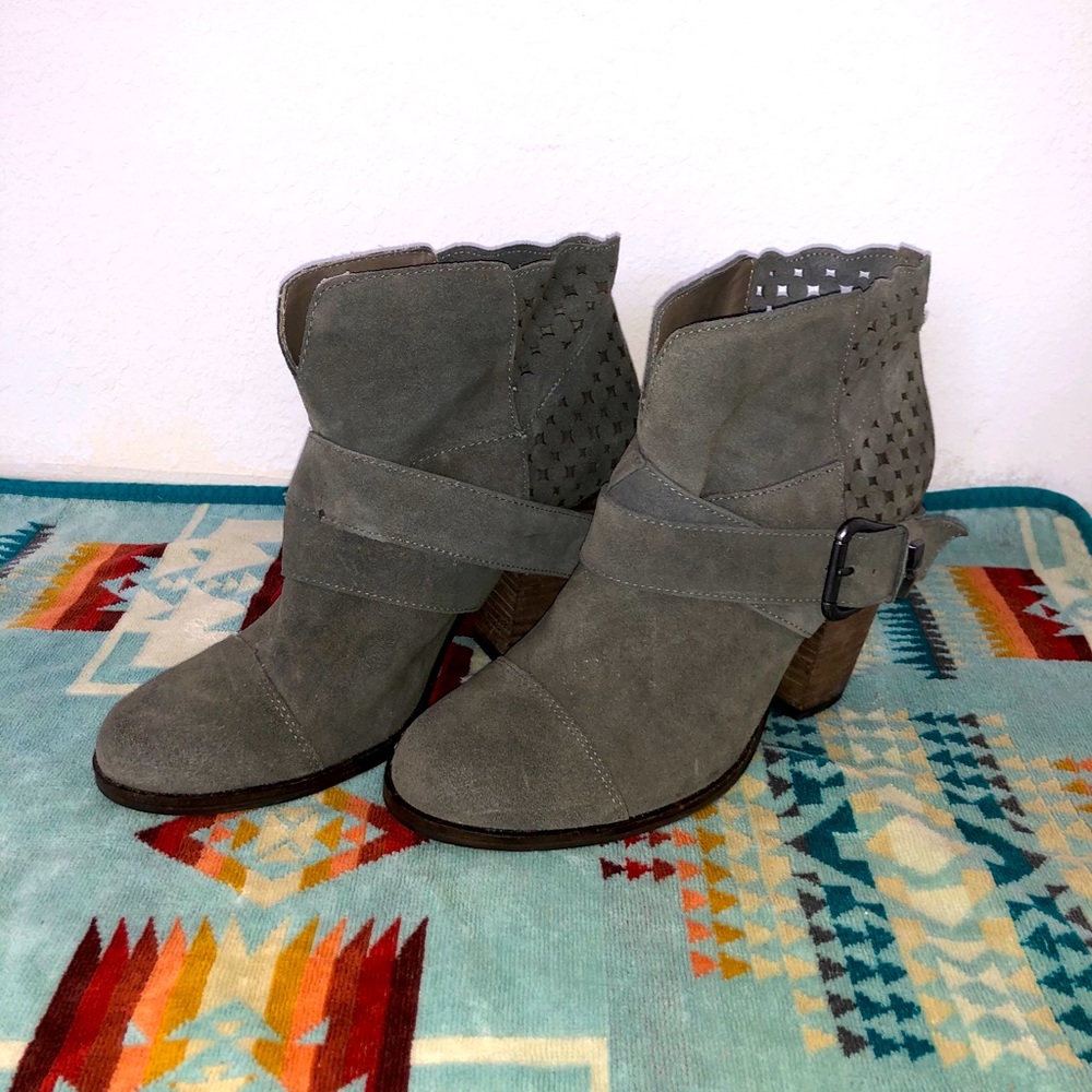 Betsey Johnson Gray Suede Booties